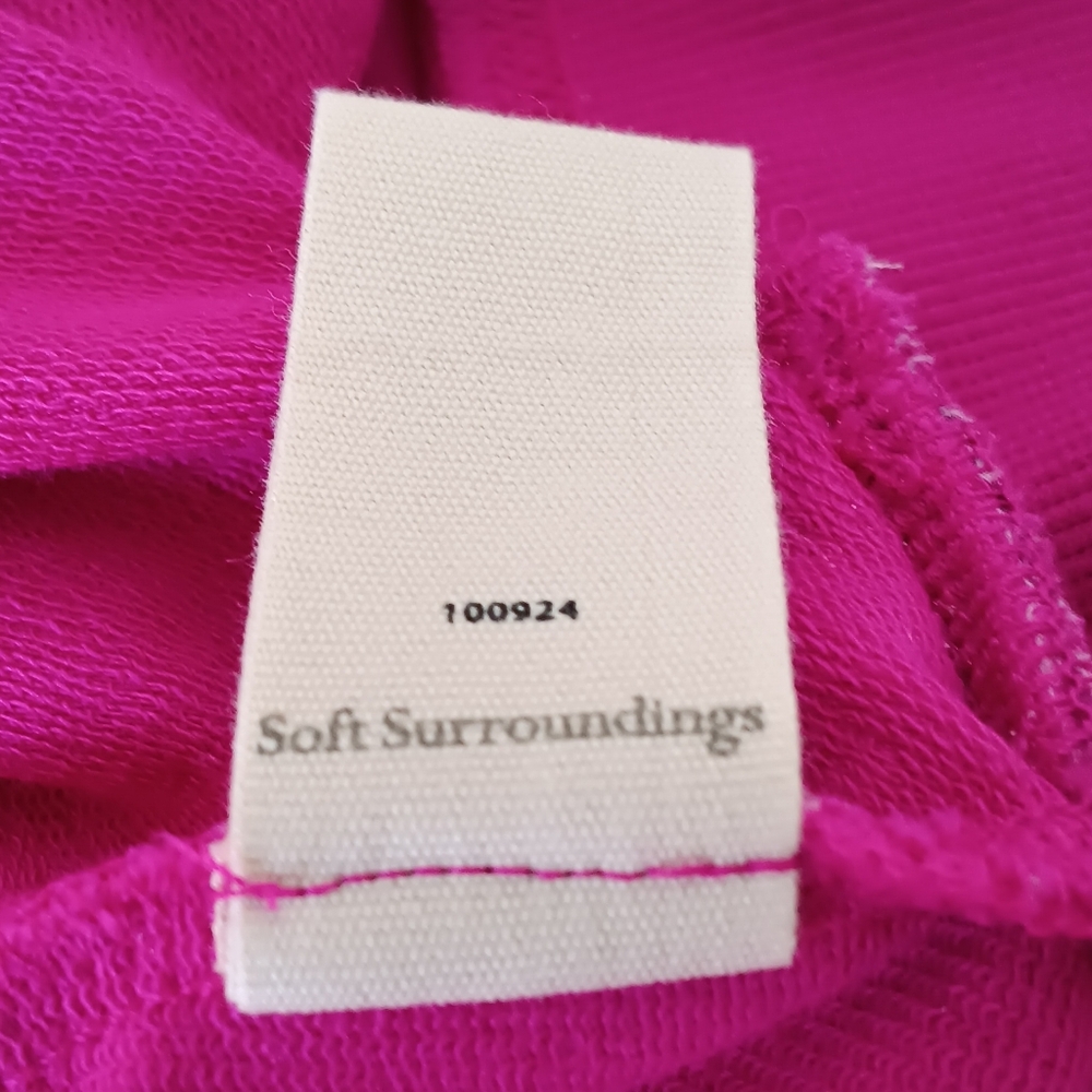 Soft Surroundings Vibrant Magenta Pink Tunic Top Women's Size 1X Style 100924 - Picture 9 of 10